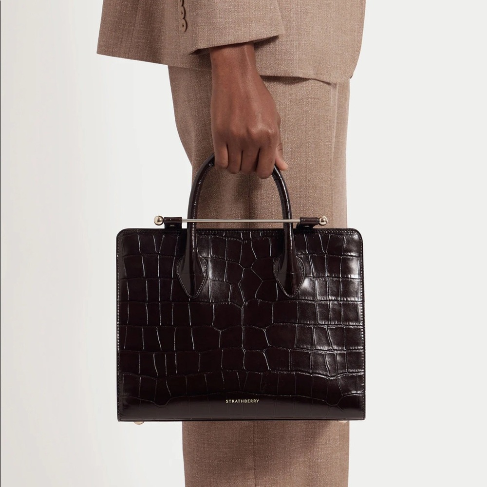 Strathberry Midi Tote
Lizard-embossed leather, Black - Picture 8 of 9